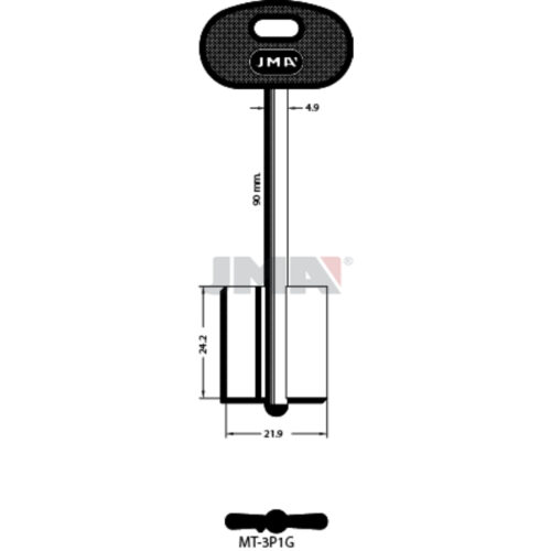 Chei Aripa Alama Plastic Negru MT-3.P1G